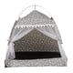 thumbnail image 2 of Cute Cat Tent Cojín Suave Basket Kennel Pet Para Interior M Grey, 2 of 5