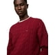 thumbnail image 3 of Jersey Tommy Hilfiger de punto trenzado para hombre, color rojo, talla M, 3 of 3