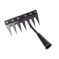 Magideal - Deshierbador, Azada De Jardín, Herramienta De Jardín Afilada, Rastrillo De Jardín De Metal Robusto, Deshierbador Para Trabajar La Tierra, Agricultura, 7 Dientes