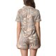 thumbnail image 3 of INSPIRE CHIC Conjunto de Pijama de Mujer con Estampado de Manga Corta, Suave con Botones y Cuello con Muesca, Conjunto de Pantalones Cortos para Dormir para Primavera Verano Talla Extra Grande Gris, 3 of 6