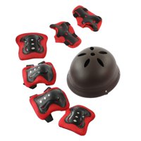 Ioensy - Juego De Rodilleras Y Coderas Para Casco De Niños, Para Patineta, Patinaje Sobre Ruedas, Color Marrón