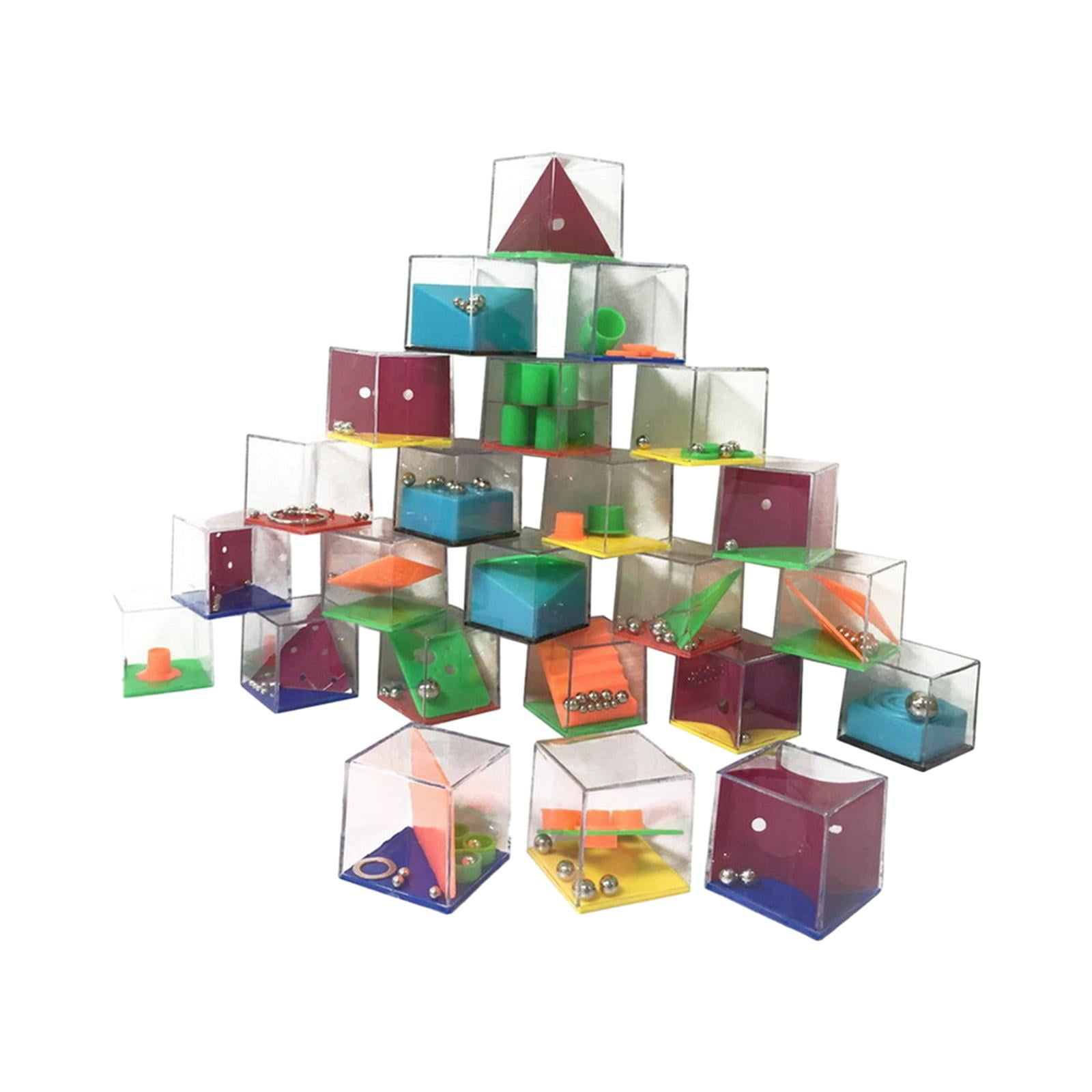 Bothyi - 24 Uds Juego De Laberinto Caja De Rompecabezas Suministros Caja De Premio Juguete Bolas 3d Cubo De Laberinto Para Niños