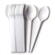 thumbnail image 1 of Cuchara Plástica Blanca De 14cm Pack 100 Unidades Desechables, 1 of 2