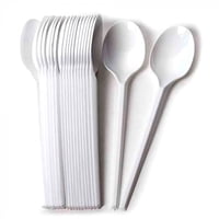 Genérica - Cuchara Plástica Blanca De 14Cm Pack 100 Unidades Desechables