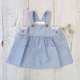 thumbnail image 1 of Vestido Pau Rayas Celeste Bebé Algodón Pima - Talla 1/3 MESES, 1 of 3