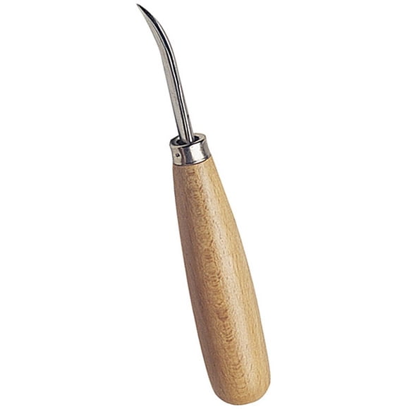 Bruñidor EUROTOOL BRN-200.15 con mango curvo de madera dura de 3,8 cm