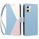 thumbnail image 3 of Funda Cartera Tricolor para Motorola Moto G14 con Soporte, Azul Claro, 3 of 6