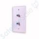 thumbnail image 1 of Placa de pared universal coaxial doble tipo F RG-6 blanca con tornillos y soporte de pared incluidos, 1 of 2