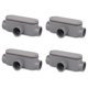 thumbnail image 1 of Cuerpo de conduit CKVIHAV de PVC tipo T de 3/4" - 4 piezas, gris, 1 of 7