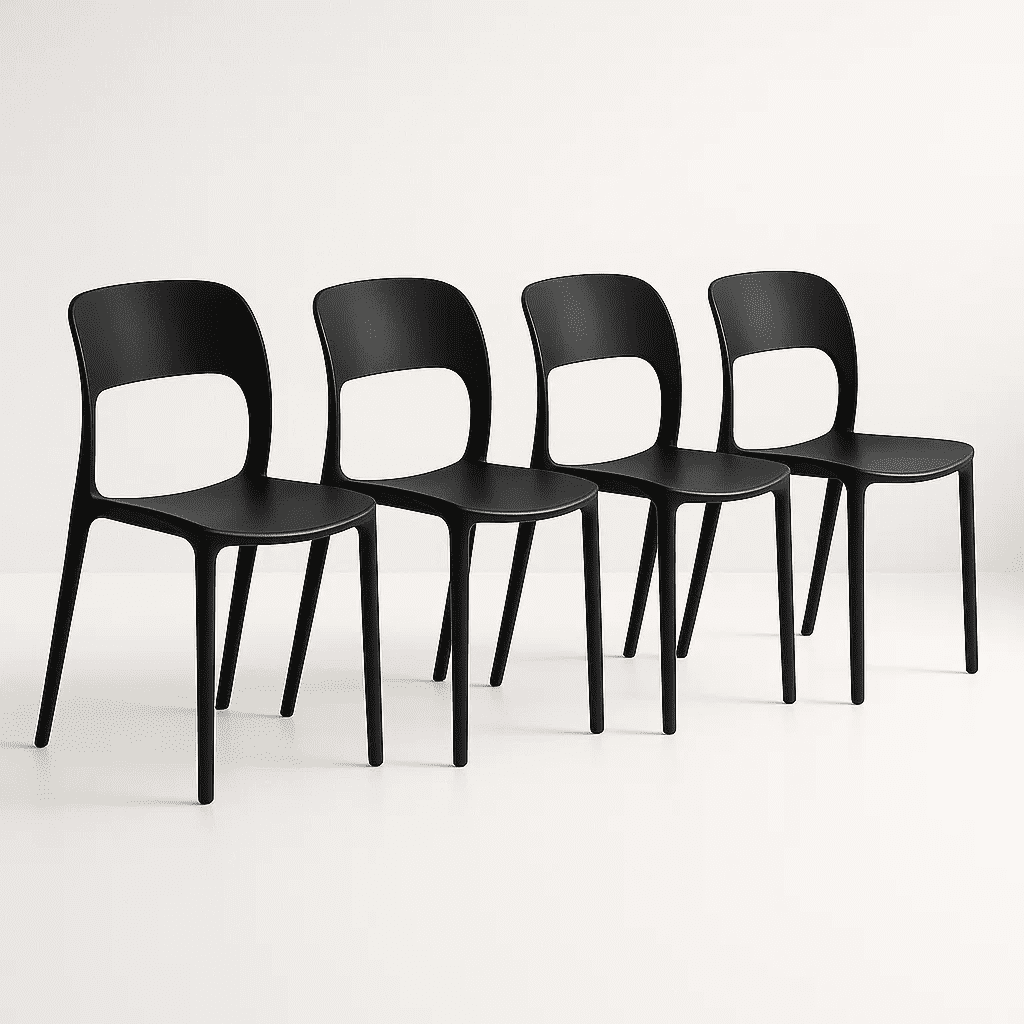 Klik Muebles - Pack De 4 Sillas Kentucky - Negras
