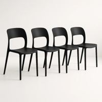 Klik Muebles - Pack De 4 Sillas Kentucky - Negras