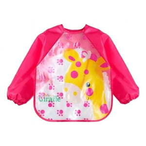 Genérico - Set 5 Babero Impermeable Manga Larga Pintura Cocina Niño Lau