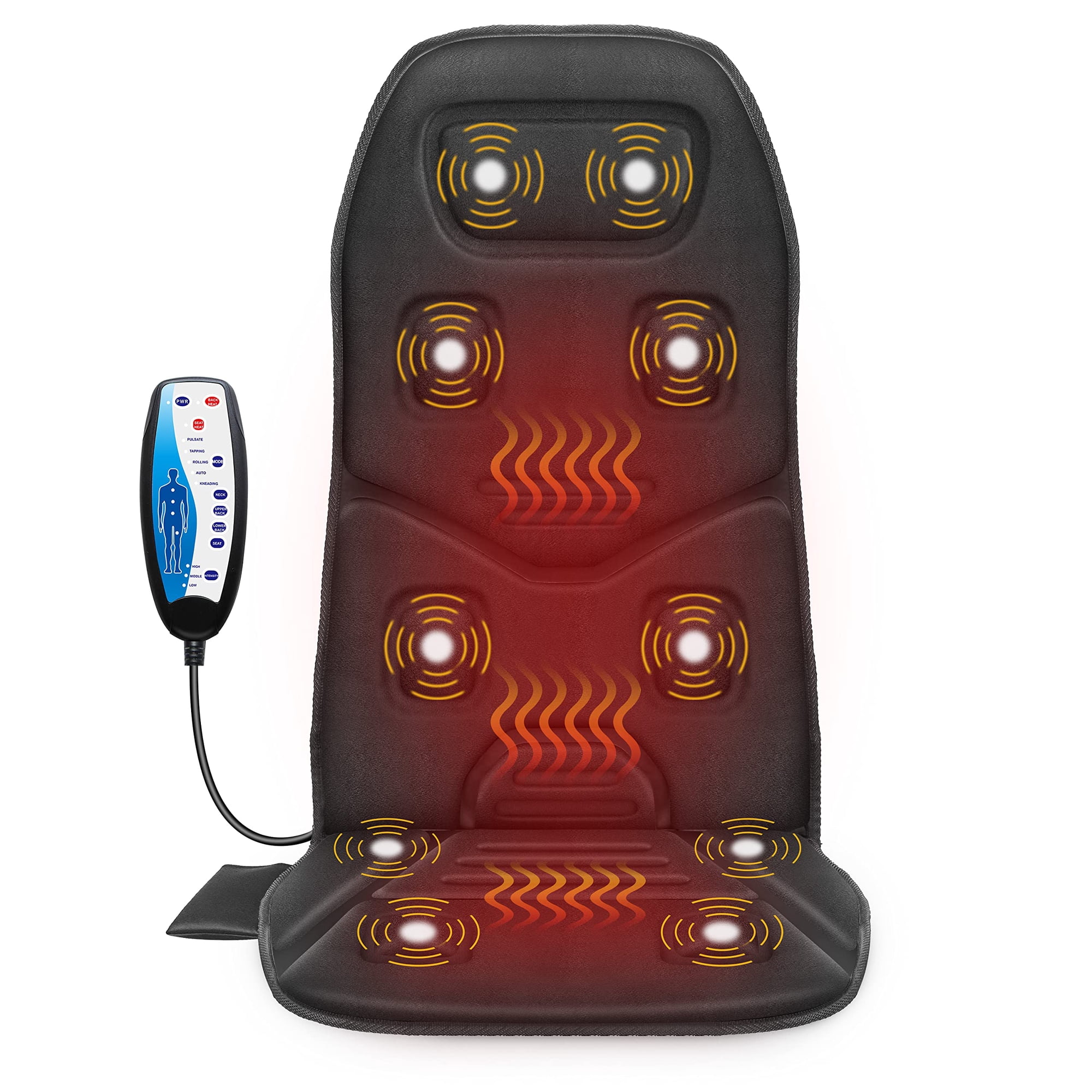 Cojín De Asiento De Masaje Comfier Con Motores De Calor Y Vibración