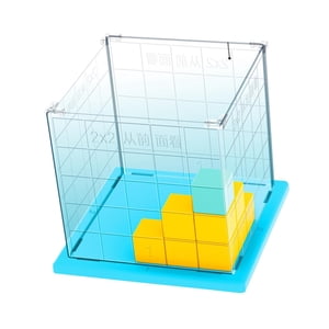 Magideal - Bloques Cúbicos Pequeños, Material Didáctico Para La Enseñanza De Las Matemáticas, Cuadrícula De Posicionamiento Cúbico, Objeto De Observación Para El