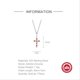 thumbnail image 2 of Collar HESHPAWS S925 Sterling Silver Cross Naranja, 2 of 3