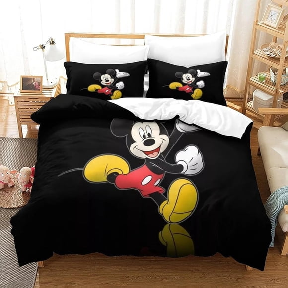 Mickey Mouse Cover Sets,Anime Duvet Bed Linen set 3d Bedding Set