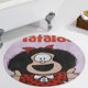 thumbnail image 5 of Mafalda Alfombra Redonda de Felpa Coral, Antideslizante, No Desprende Pelusas, Lavable y Duradera para Salón, Dormitorio y Habitación de Niños 60cm, 5 of 6