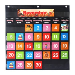 Bothyi - Calendario De Bolsillo Escolar, Calculadora, Soporte Para Dormitorio, Dormitorio De Niños, Aprendizaje, Negro