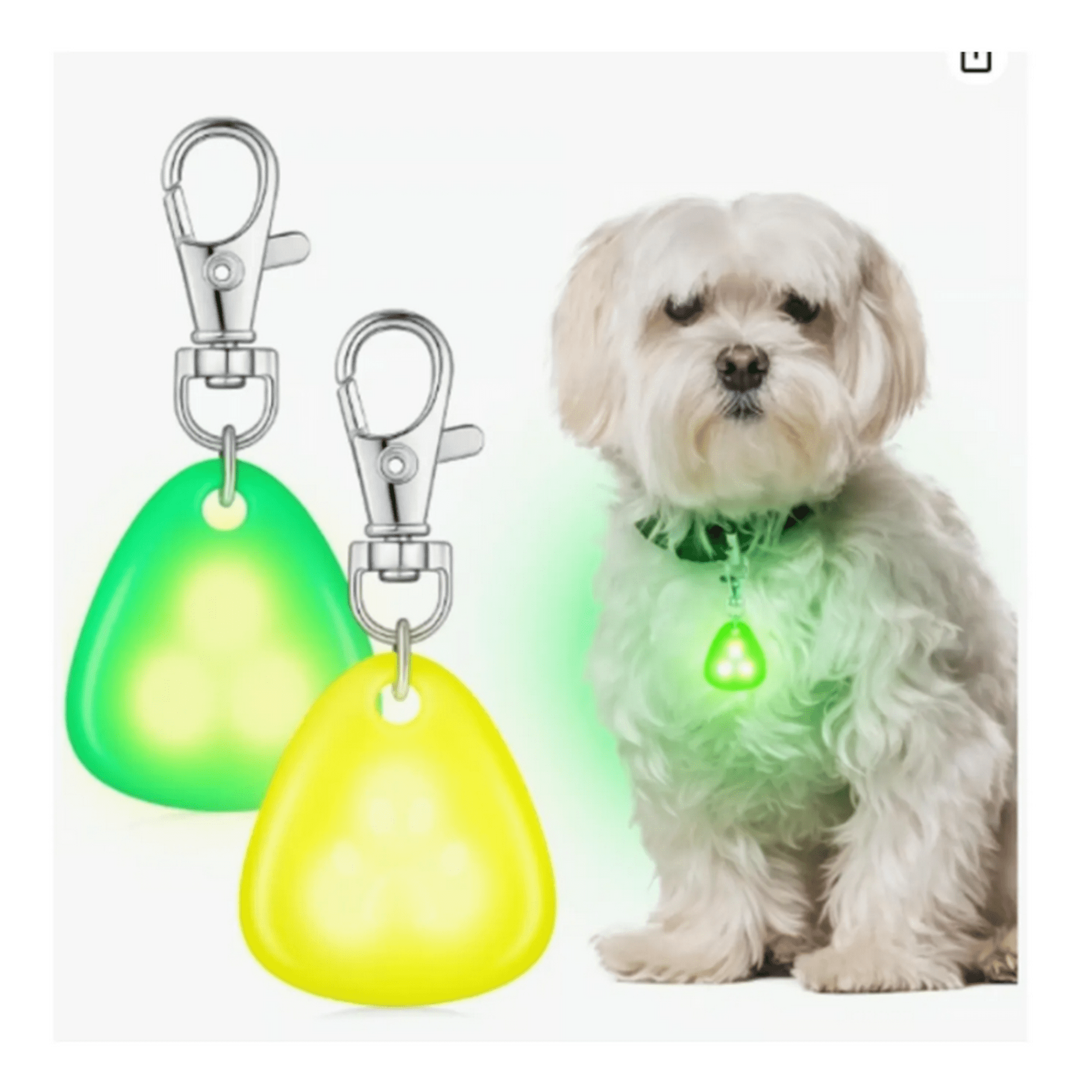 Genérico - Collar Para Mascotas Luz Led Patitas Perros Y Gatos Verde