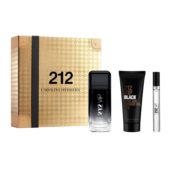 CAROLINA HERRERA 212 VIP BLACK ESTUCHE EDP 100ML+GEL 100ML+MINI 10ML