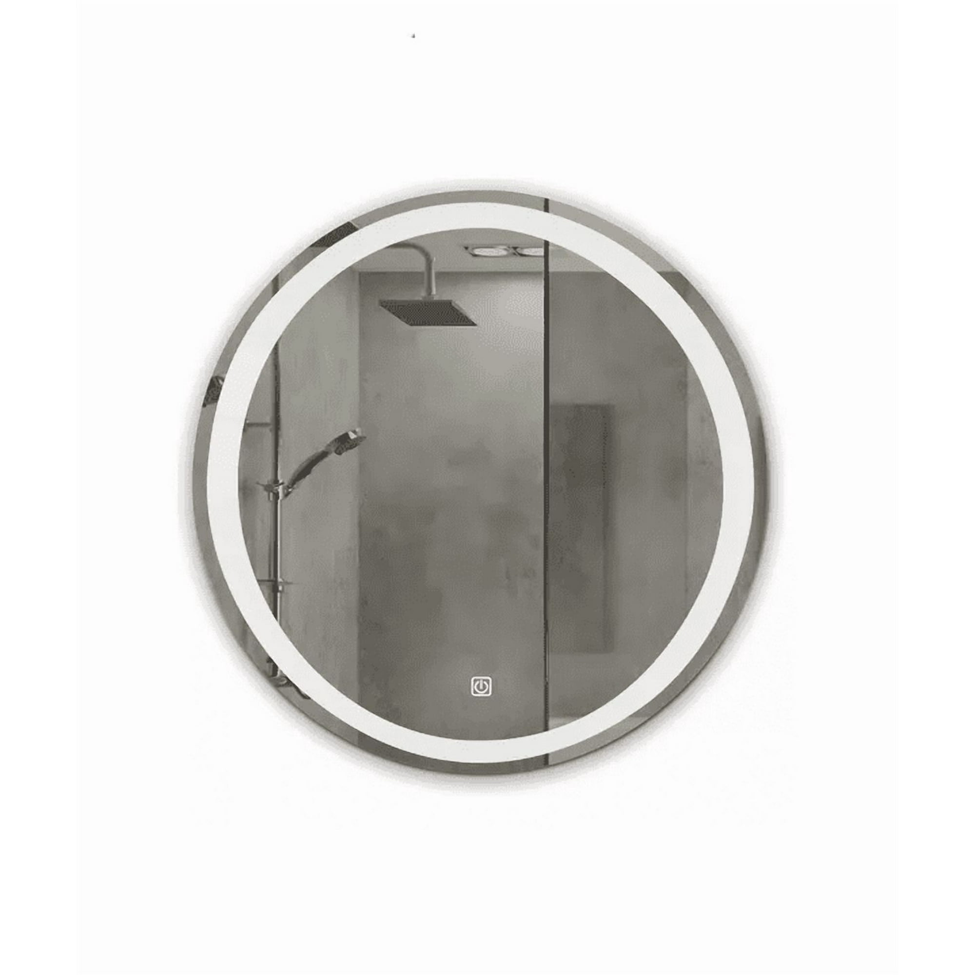 Genérico - Espejo Redondo Led Con Touch Joytek 60x60cm Marco Plateado