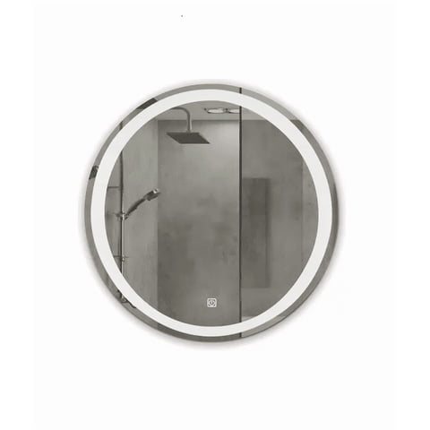 Genérico - Espejo Redondo Led Con Touch Joytek 60X60Cm Marco Plateado