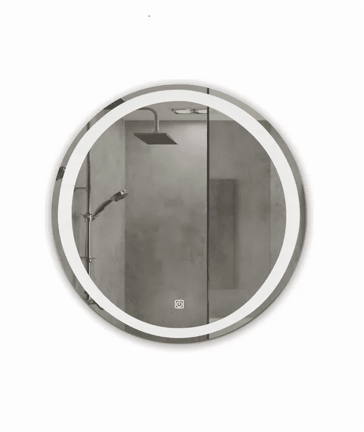 Genérico - Espejo Redondo Led Con Touch Joytek 60X60Cm Marco Plateado