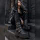 thumbnail image 4 of Bota Negro Mujer Gótica Punk Rock PU 2621 negro 35, 4 of 7