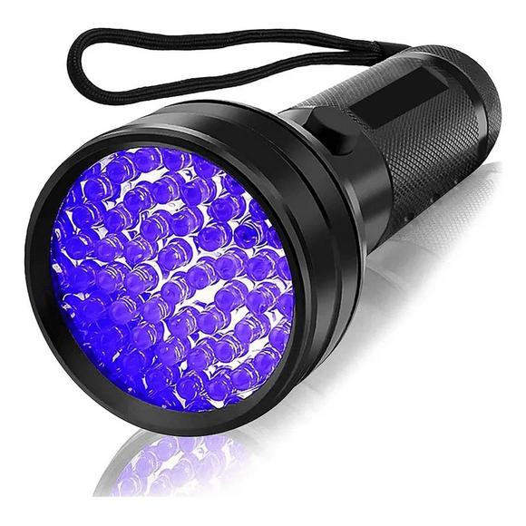 Lampara Uv Ultravioleta Detector De Orina Linterna 51 Leds Color de la linterna Negro Color de la luz Violeta
