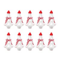 Magideal - 10 Botellas Navideñas Para Zumo, Botellas Multiusos Para Bebidas, Ideales Como Obsequios Para Fiestas Navideñas. Incluyen Bufanda Y Gorro Para Té Con