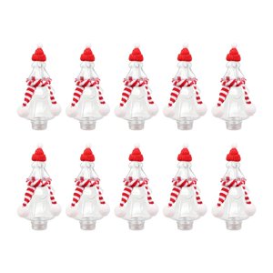 Magideal - 10 Botellas Navideñas Para Zumo, Botellas Multiusos Para Bebidas, Ideales Como Obsequios Para Fiestas Navideñas. Incluyen Bufanda Y Gorro Para Té Con