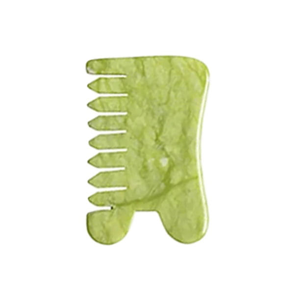Nature Jade Massage Comb Gua Sha Board Spa Acupuncture Head Care Massager Green Jade Comb Head Massager Beauty Tools