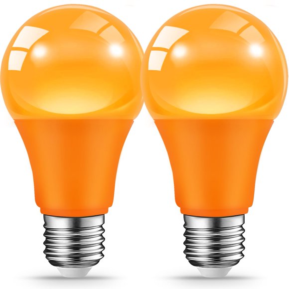 Bombilla LED Naranja JAHEKS 9W Pack de 2 unidades Base E26