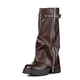 thumbnail image 5 of Botas Largas Mujer De Moda Eco Cuero Vintage Weide CZY603, 5 of 9