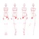 thumbnail image 1 of Conjunto De Reglas De Dibujo De Moda Plantilla De Dibujo De Figura Para Boceto De Diseño De Moda, 1 of 3
