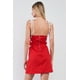 thumbnail image 4 of Vestido Mini Ajustado con Escote Cuadrado, sin Mangas y Tirantes con Cordones, 4 of 5