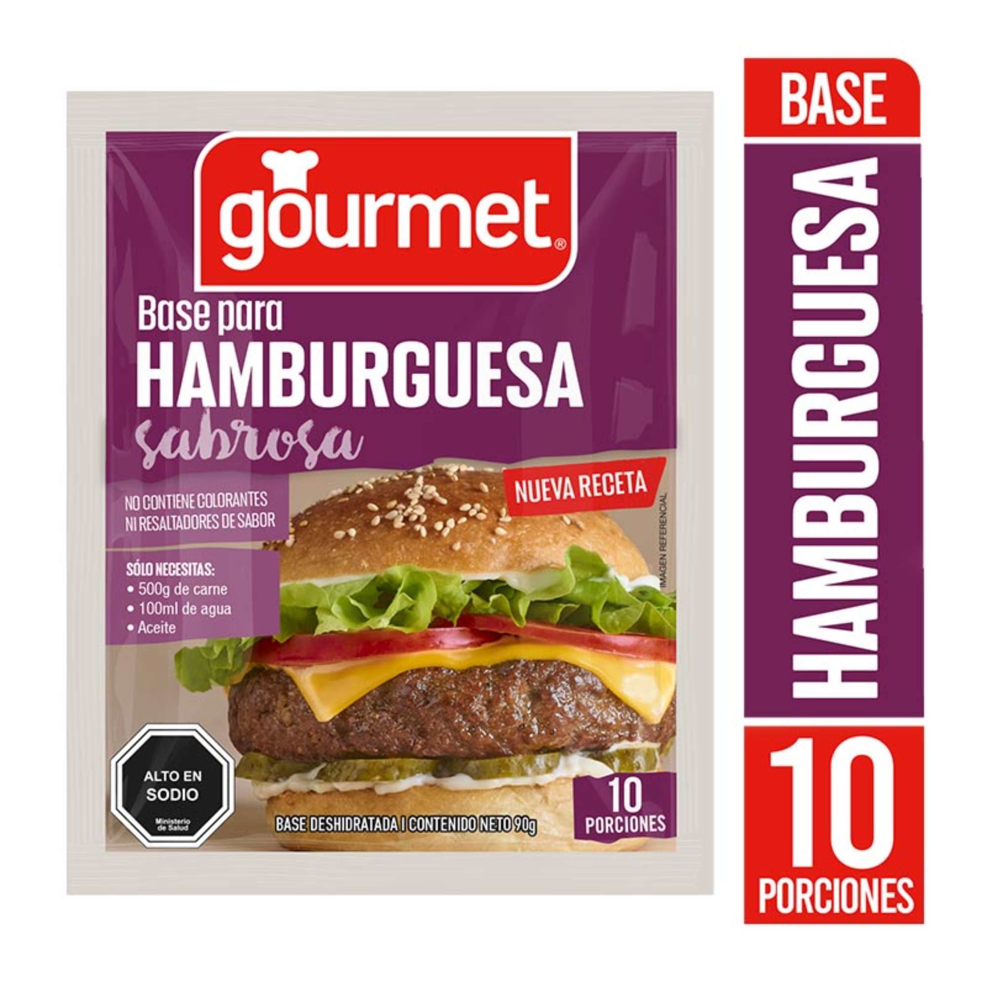 Base Para Hamburguesas (10 Porciones) Sobre 90 G 90 g Gourmet