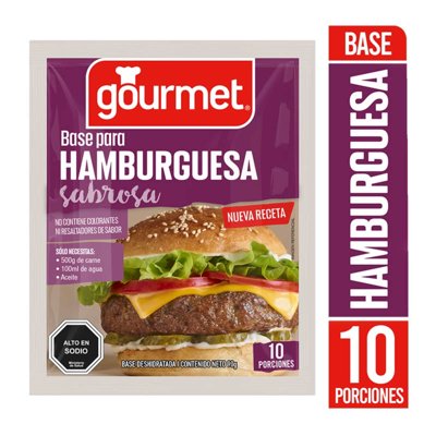 Base Para Hamburguesas (10 Porciones) Sobre 90 G 90 G Gourmet