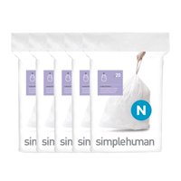Bolsas De Basura Simplehuman Code N 45-50 L, 100 Unidades, Blancas