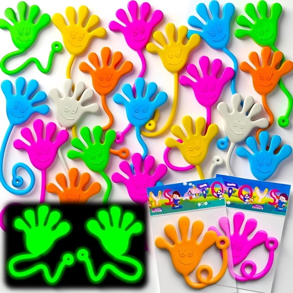 Sticky Hands Party Favors WinkinGood que brillan en la oscuridad, 29 unidades