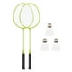 thumbnail image 1 of 2 Raquetas De Bádminton Con 3 Bolas De Nailon, Raquetas De Bádminton De Entrenamiento Familiar, Verde, 1 of 5