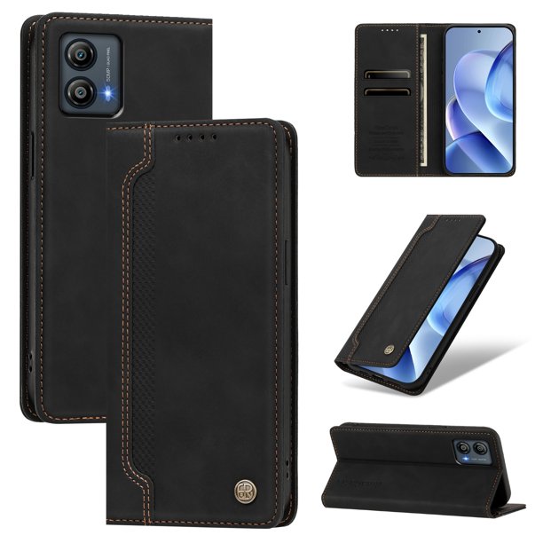 Funda Billetera para Motorola Moto G23 4G Imán y Resistente Negro