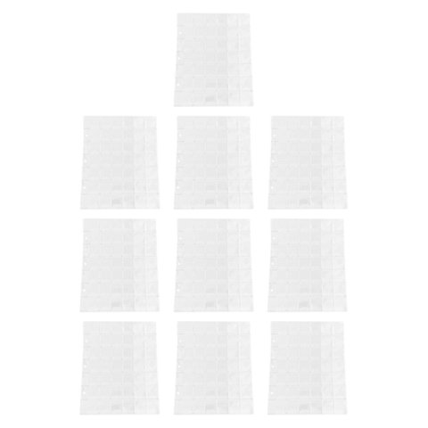 Bothyi - 10 Hojas, 42 Páginas De Bolsillo Para Monedas, Páginas De Álbum De Monedas, Páginas De Colección De Monedas De 3 Agujeros