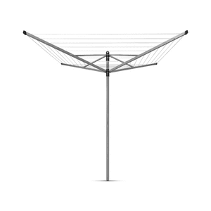 Brabantia - Tendedero Paraguas Rotatorio Lift-O-Matic 40 Mt + Soporte Jardín Metallic Grey