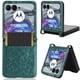 thumbnail image 1 of Funda Cartera Lunares Motorola Razr 60 con Tarjetero, Correa y Soporte Verde, 1 of 5