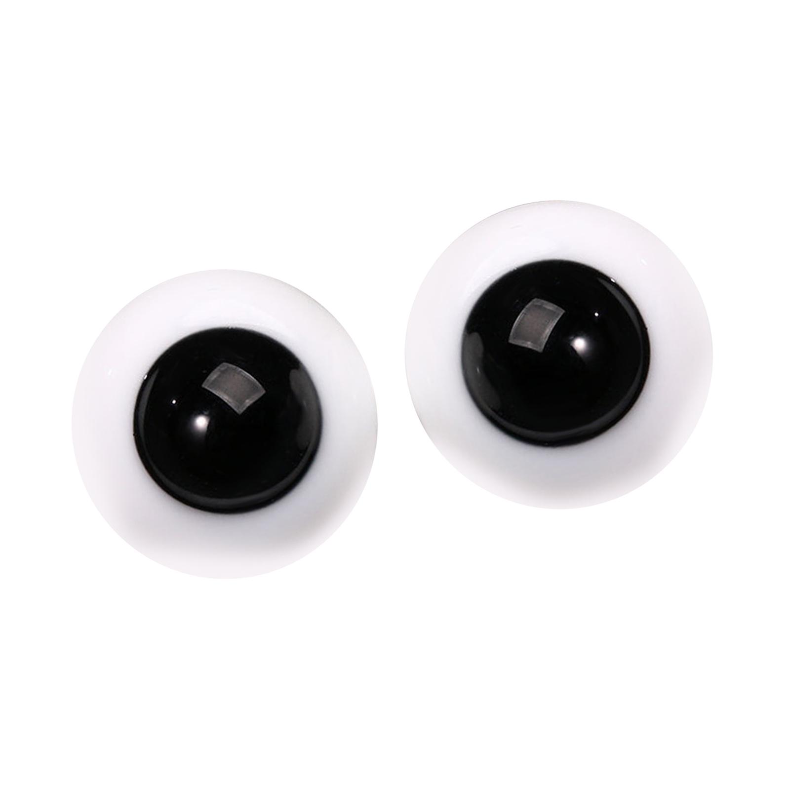 Bothyi - 2X Ojos De Muñeca Ojos Móviles Para Accesorios De Halloween Escultura Muñeca Negra