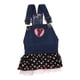 thumbnail image 5 of Patrón de corazón lindo Mascota Perro Gato Denim Gasa Falda Vestido de vestir M, 5 of 5