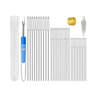 Bothyi - Agujas De Coser De Ojo Grande, Agujas Para Acolchar A Mano, Desgarrador De Costura Para Coser, Color Blanco