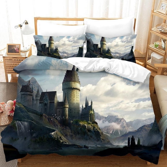 Harry Potter Fans Birthday Gift G Quilt Duvet Cover Set Kids Bed Linen3-Piece Bedding Set