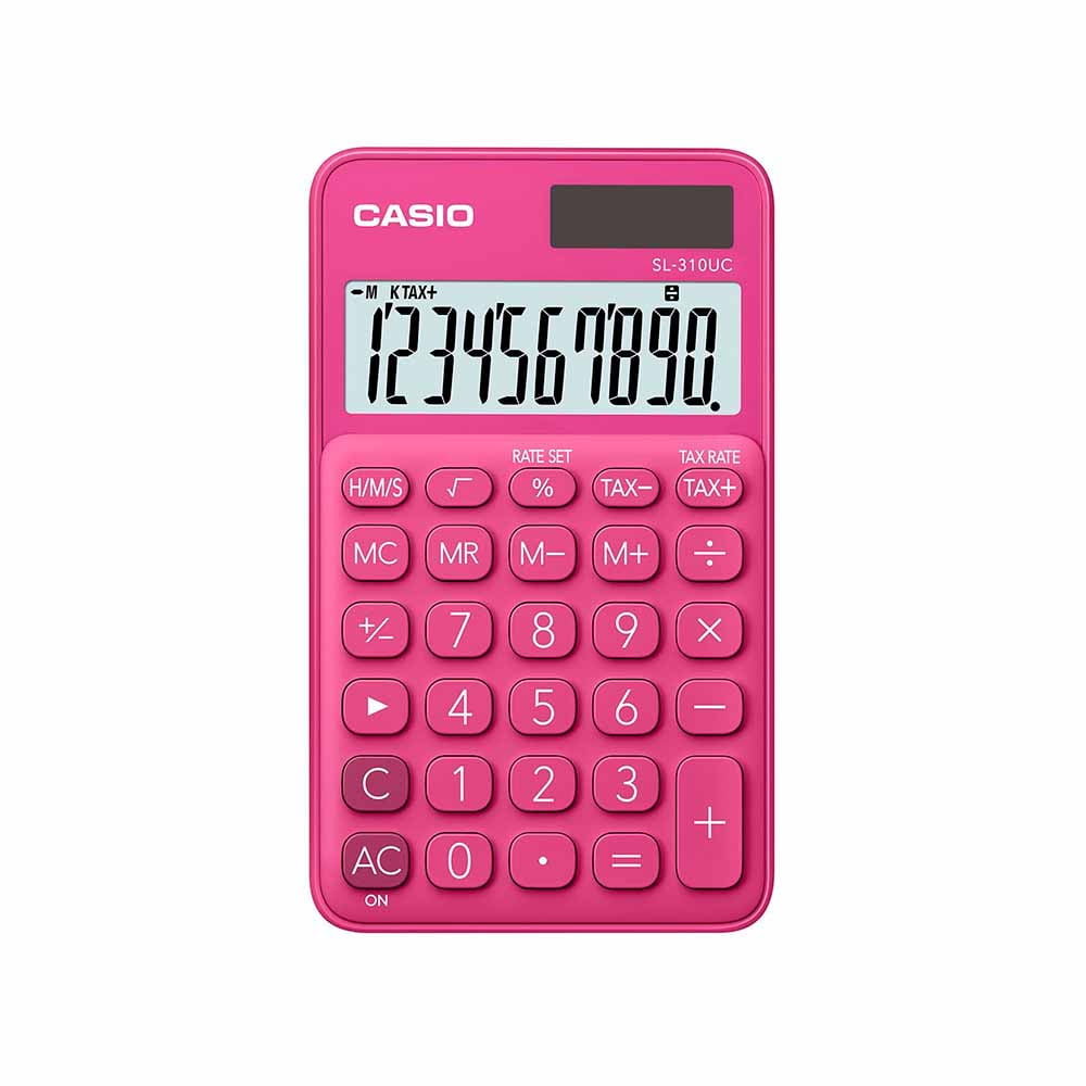 Calculadora De Bolsillo Casio Sl-310uc-rd Rosada